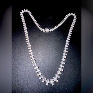 LOT 1315 ‼️THE PRICE IS FIRM‼️Tennis diamond platinum necklace APPRAISAL REPORT